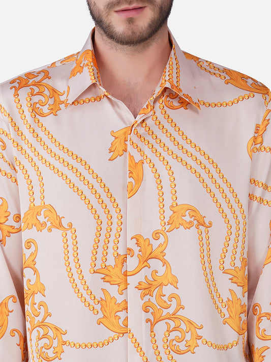 GILDED DRAPE – Premium Soft Satin Party Shirt