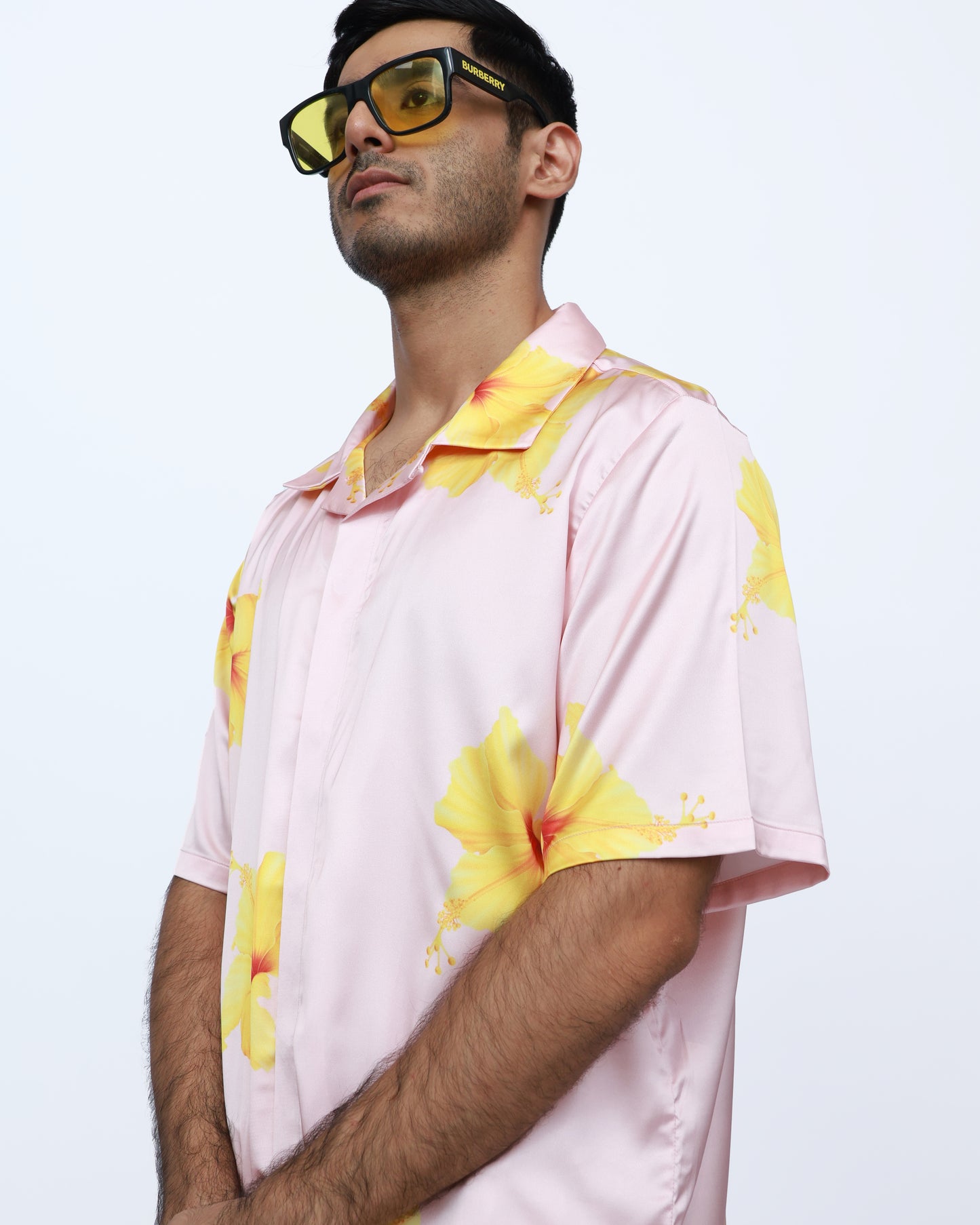 Hibiscus Paradise – Premium Soft Satin Shirt