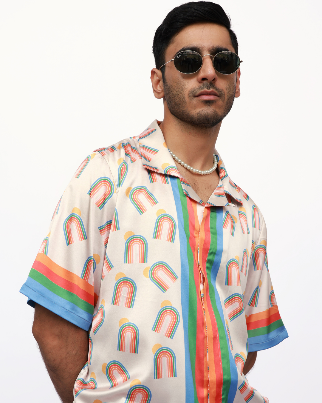 Rainbow Arches – Premium Soft Satin Shirt