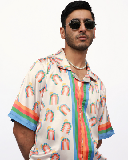 Rainbow Arches – Premium Soft Satin Shirt