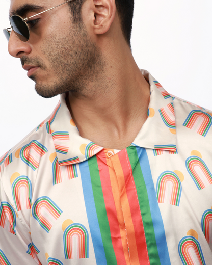 Rainbow Arches – Premium Soft Satin Shirt