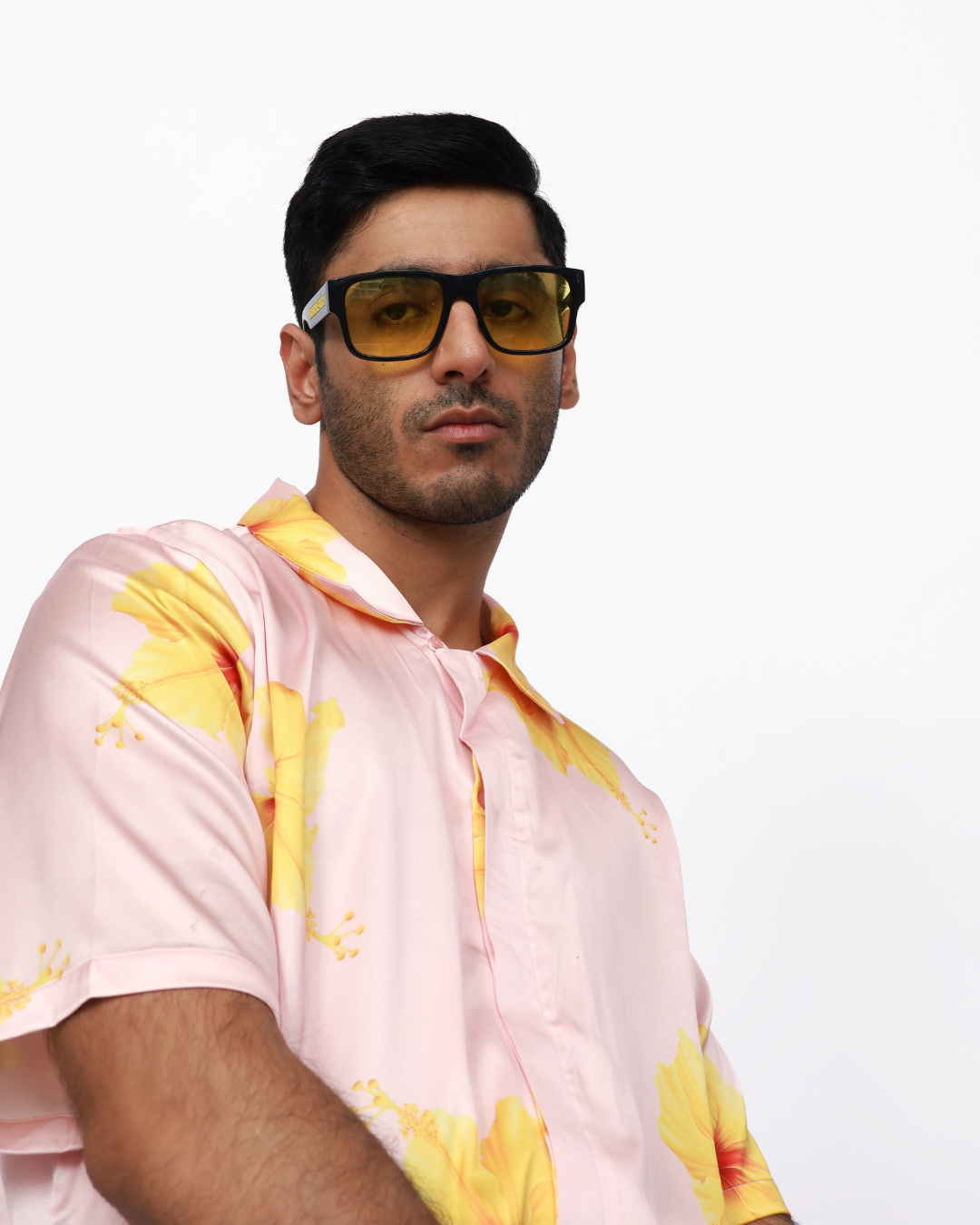 Hibiscus Paradise – Premium Soft Satin Shirt