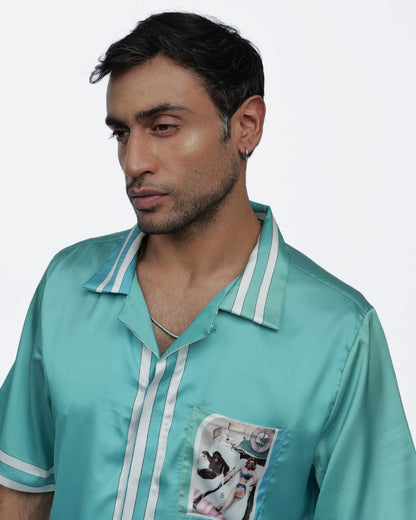 BEACH FRIENDS – Premium Soft Satin Party Shirt