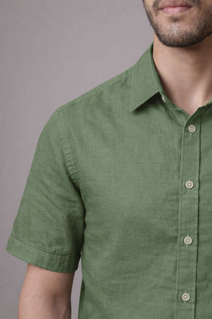 Olive Grove Linen Shirt