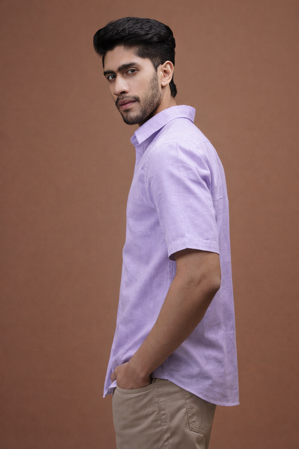 Misty Lavender Linen Shirt