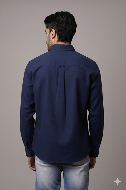 Midnight Navy Linen Shirt