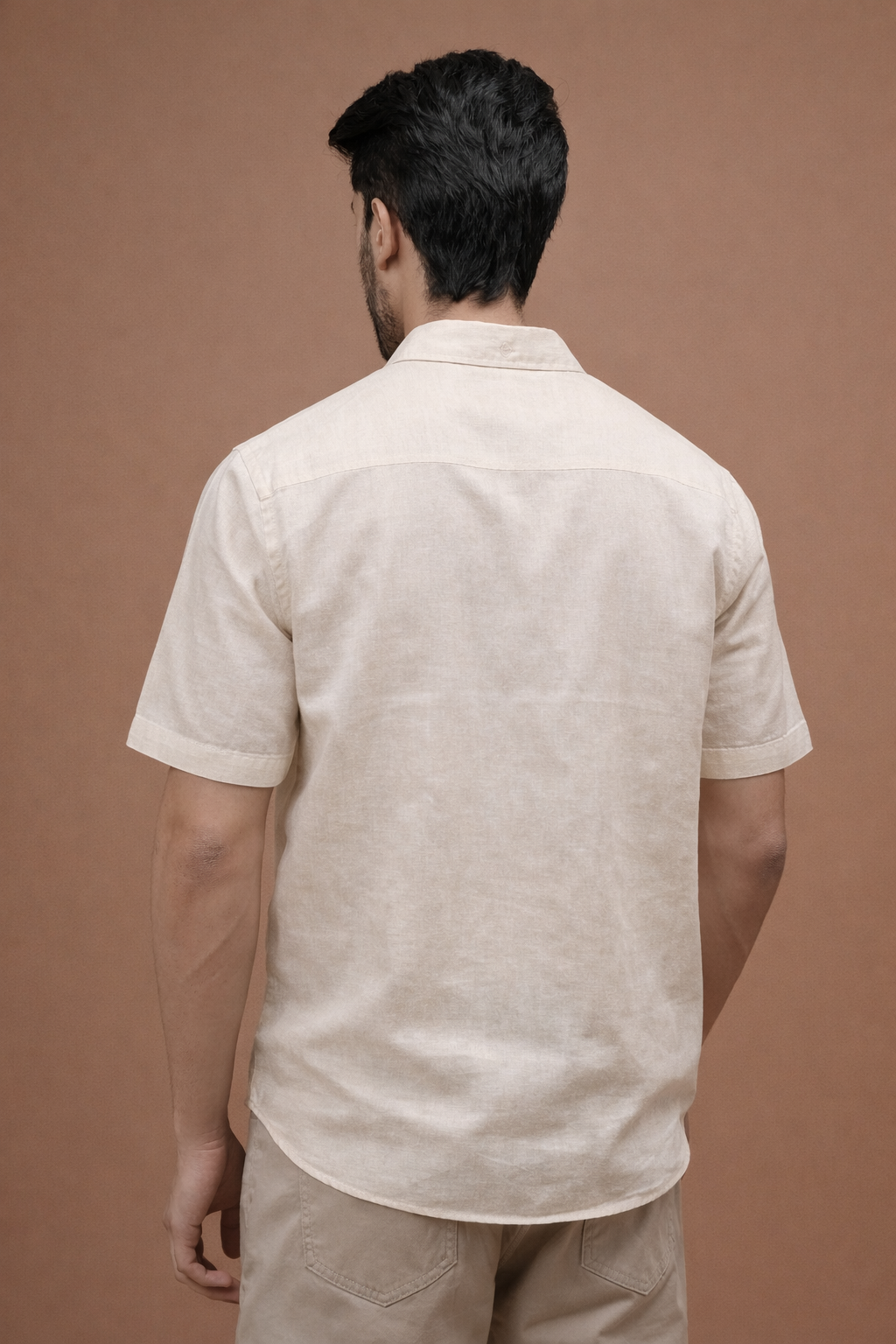 Light Sand Beige Linen Shirt