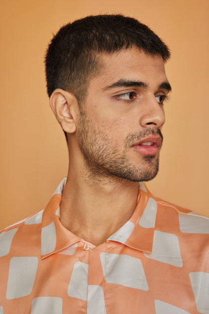 Fuzzy Checkers - Premium Soft Satin Shirt