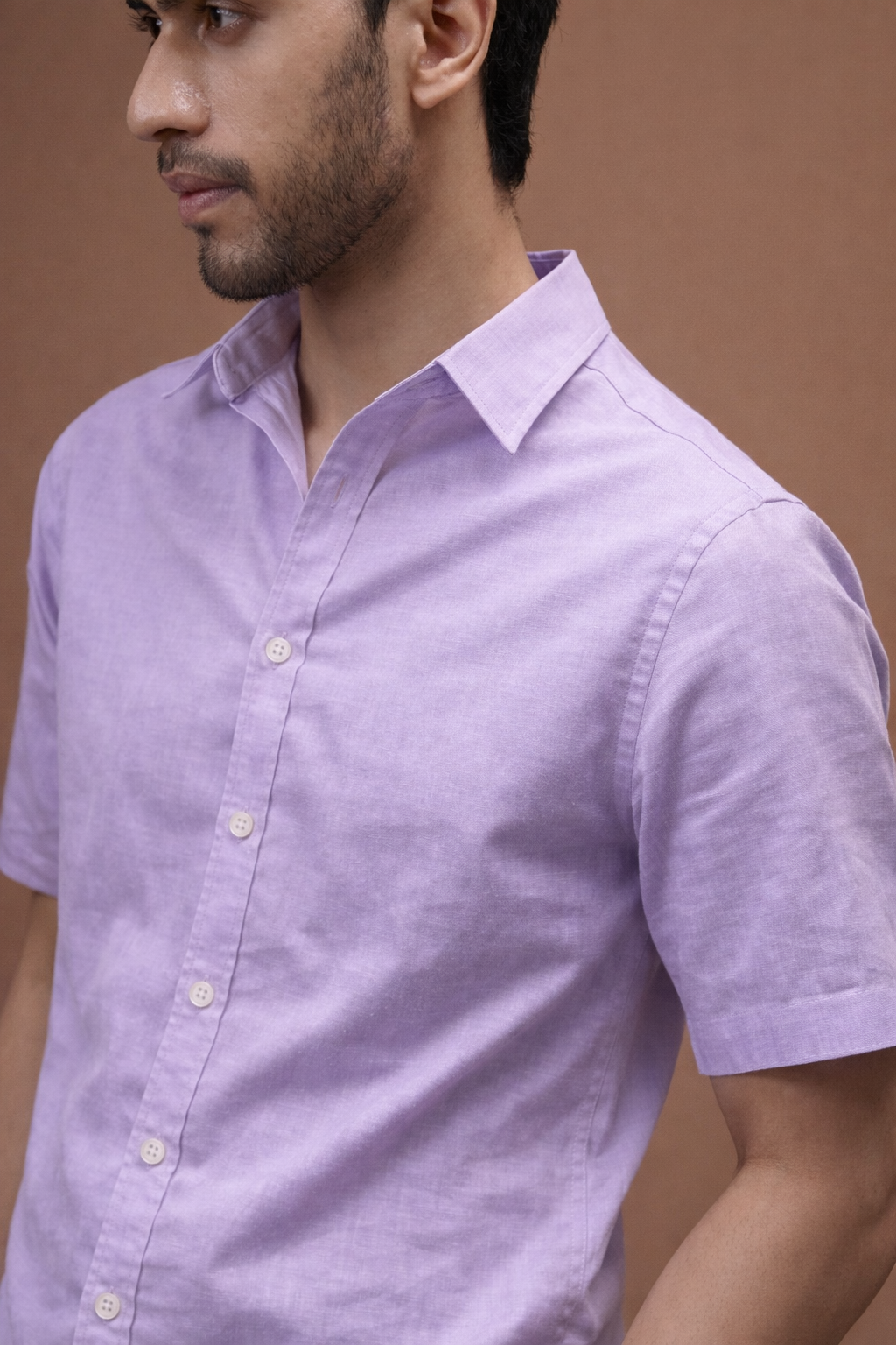 Misty Lavender Linen Shirt