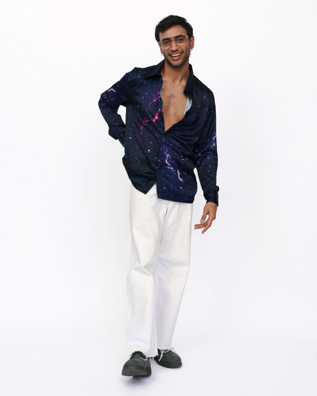 SKYLINE DREAMSCAPE – Premium Soft Satin Party Shirt