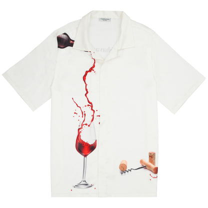 Wine Serenade - Premium Soft Satin Shirt