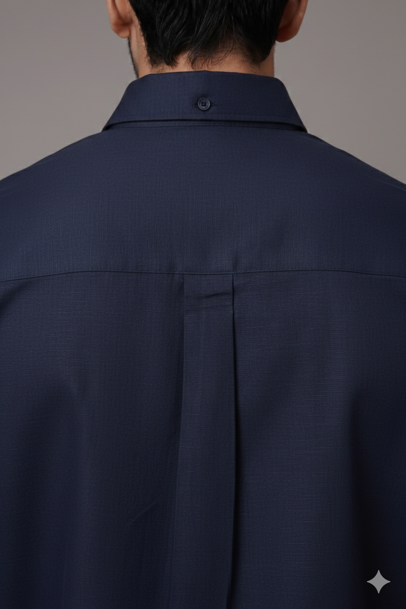 Midnight Navy Linen Shirt