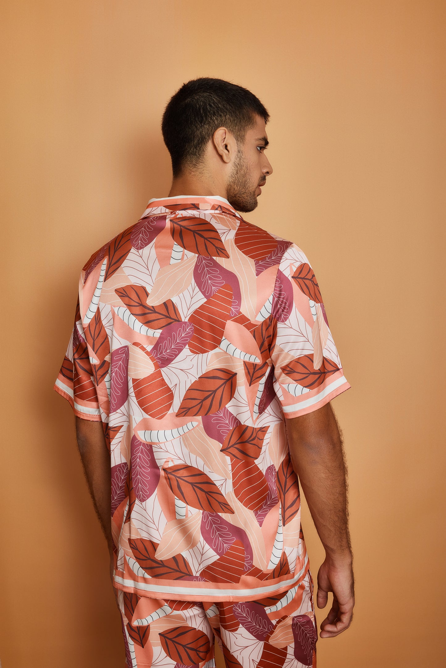 Earthy Drift – Premium Soft Satin Shirt