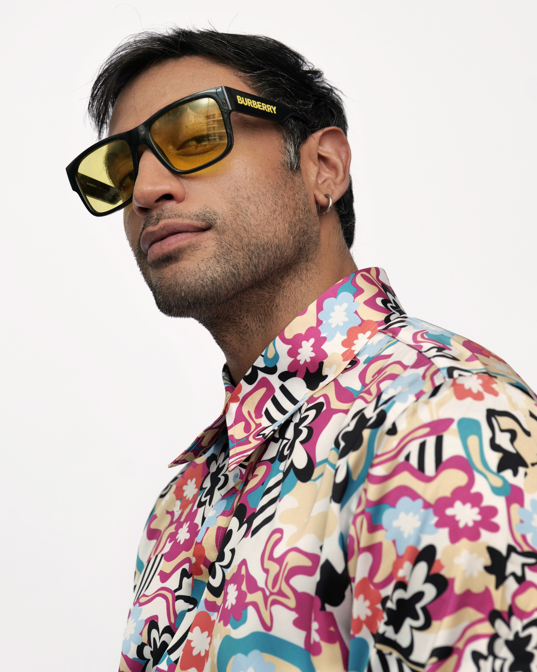 Floral Fusion – Premium Soft Satin Party Shirt