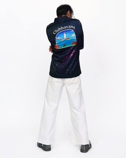 SKYLINE DREAMSCAPE – Premium Soft Satin Party Shirt