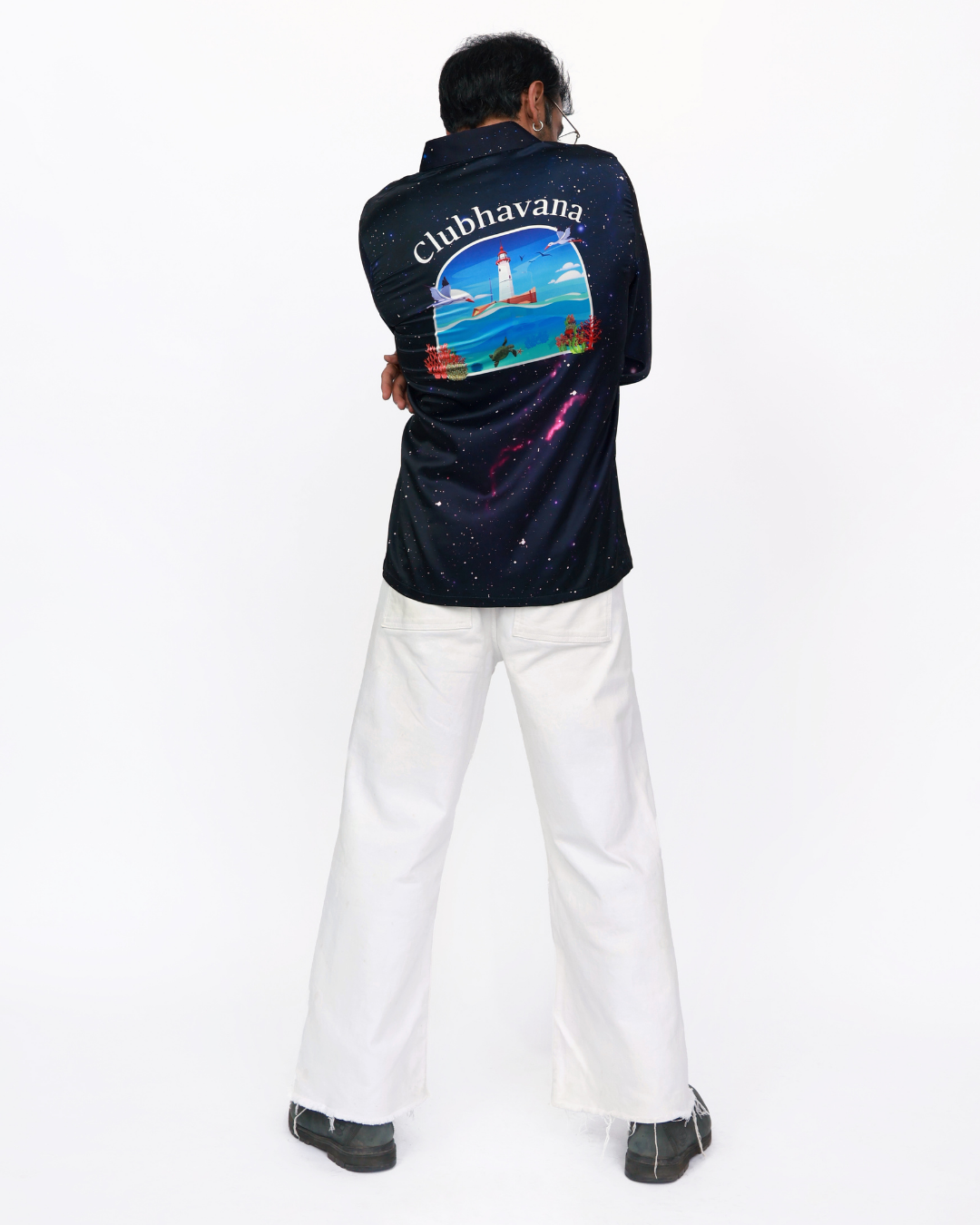 SKYLINE DREAMSCAPE – Premium Soft Satin Party Shirt