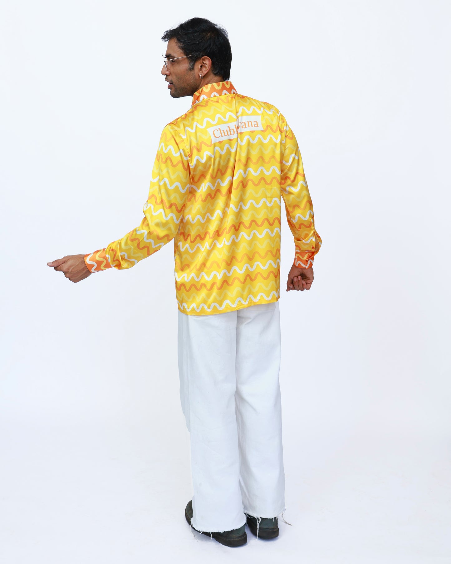Sunset Serenity – Premium Soft Satin Party Shirt