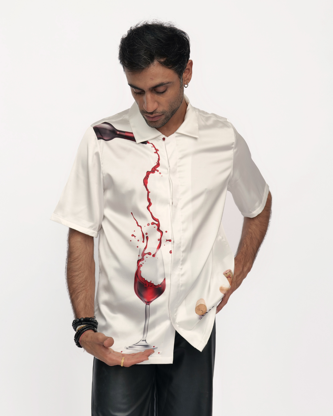 Wine Serenade - Soft Satin Shirt