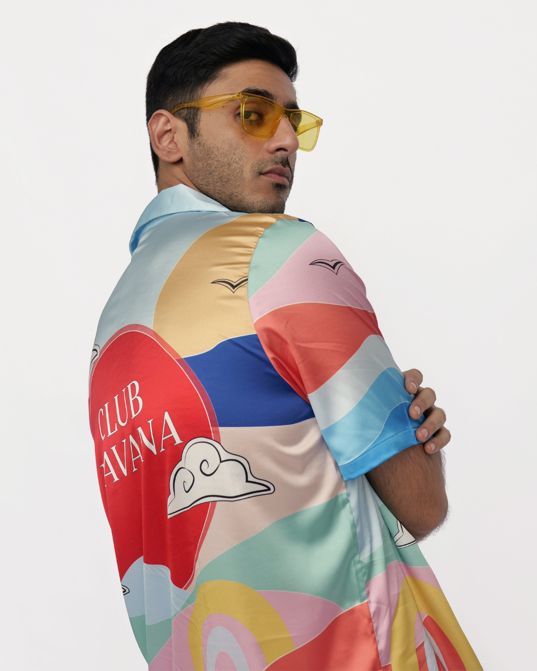 Radiant Harmony – Premium Soft Satin Shirt