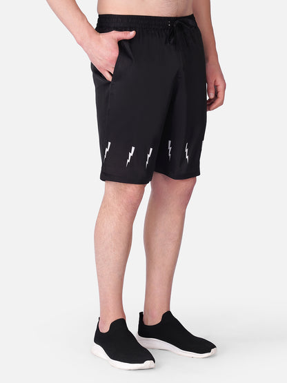 VOLT BLACK – Premium Soft Satin Shorts