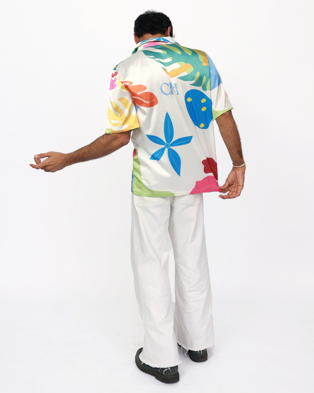 Tropical Blossoms – Premium Soft Satin Shirt