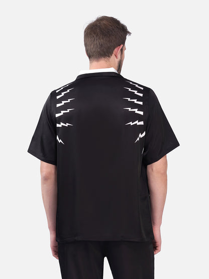 VOLT BLACK – Premium Soft Satin Party Shirt