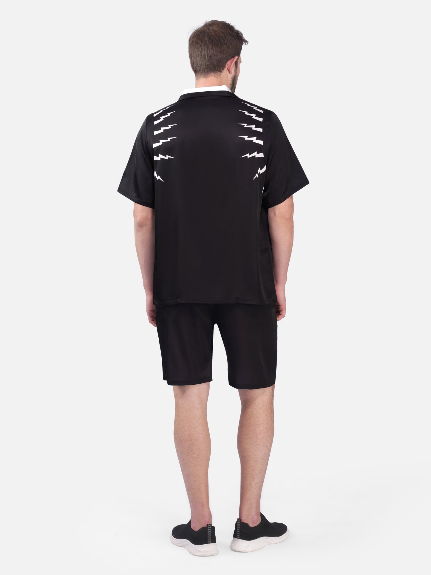 VOLT BLACK – Premium Soft Satin Co-Ord Set