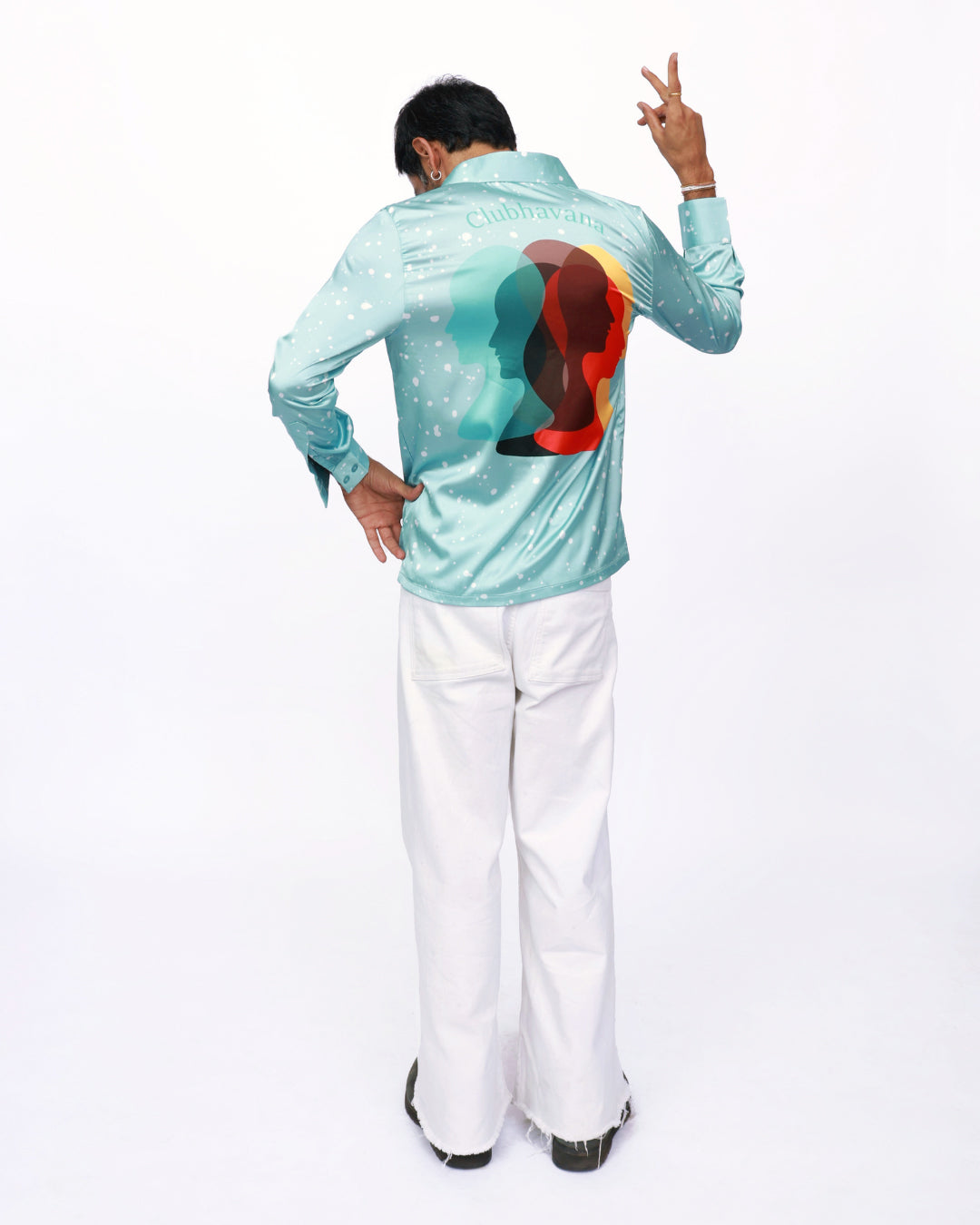 Aqua Elegance - Premium Soft Satin Shirt