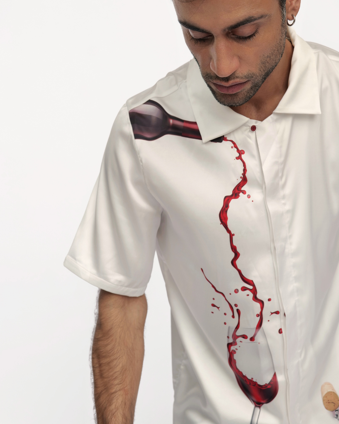 Wine Serenade - Premium Soft Satin Shirt