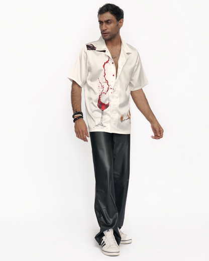 Wine Serenade - Premium Soft Satin Shirt