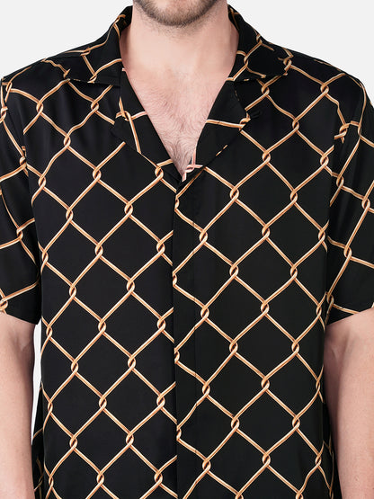 IMPERIAL GRID – Premium Soft Satin Party Shirt