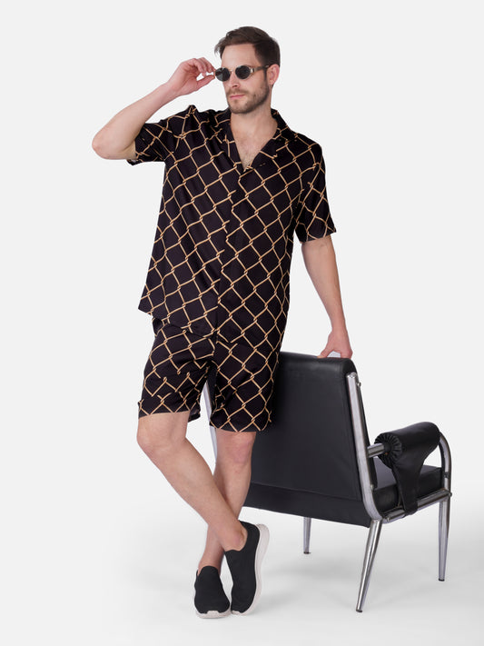 IMPERIAL GRID – Premium Soft Satin Co-Ord Set