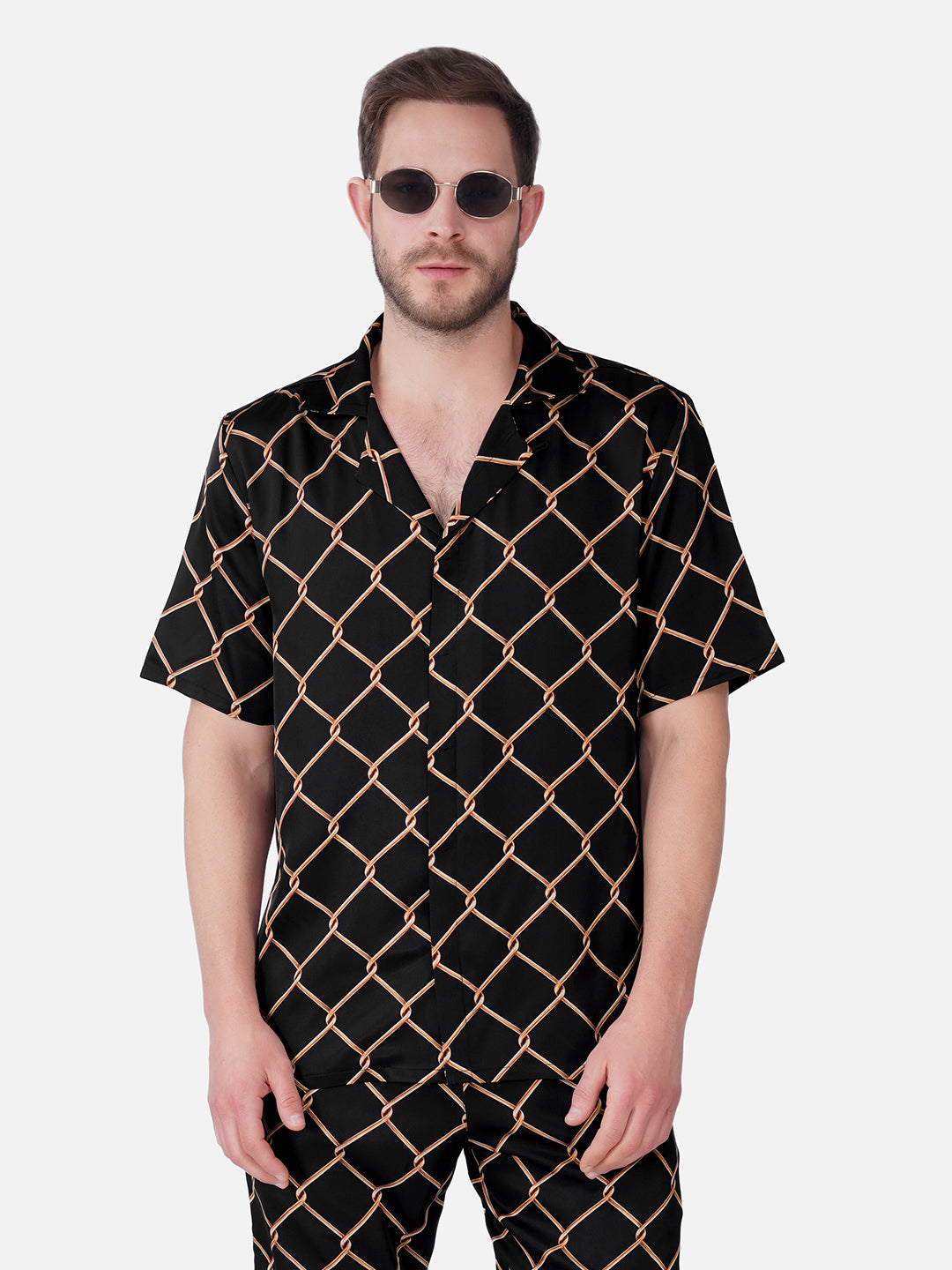 IMPERIAL GRID – Premium Soft Satin Party Shirt