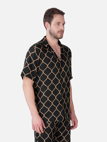 IMPERIAL GRID – Premium Soft Satin Party Shirt