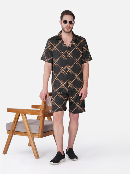 NOIR REGALIA – Premium Soft Satin Co-Ord Set