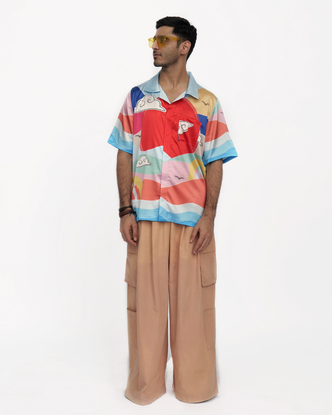 Radiant Harmony – Premium Soft Satin Shirt