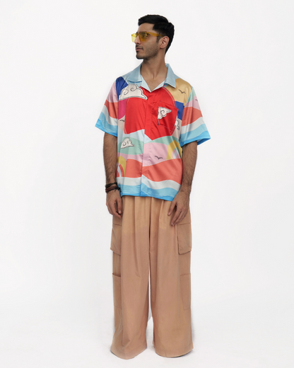 Radiant Harmony – Premium Soft Satin Shirt