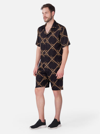 NOIR REGALIA – Premium Soft Satin Co-Ord Set