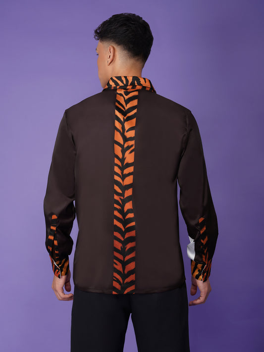 Striped Majesty - Premium Soft Satin Shirt