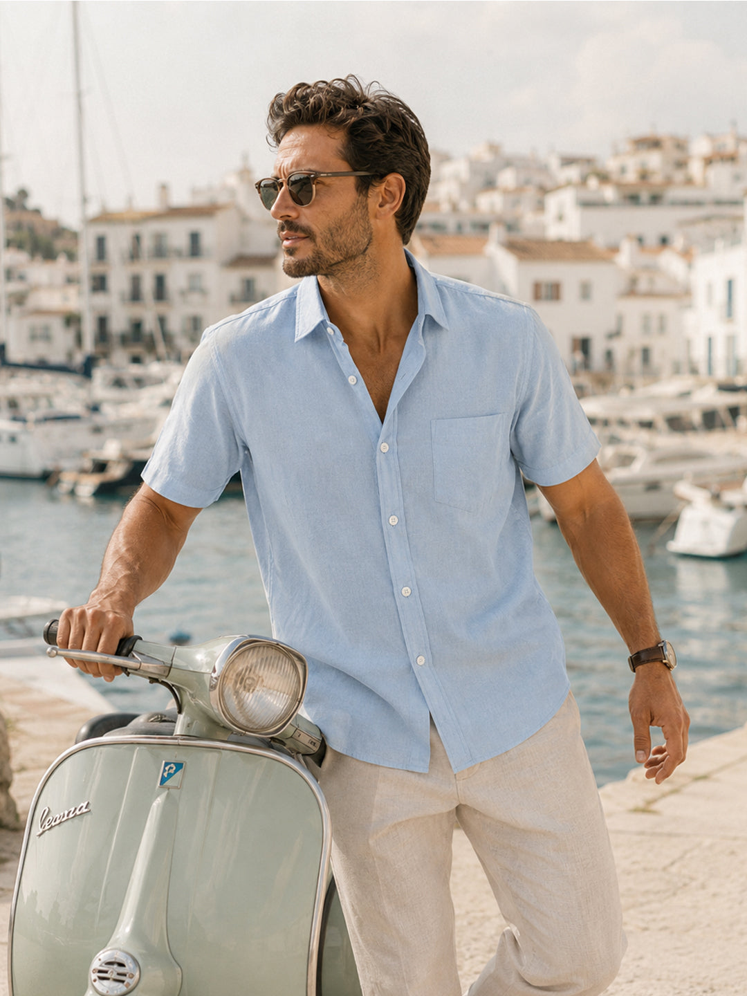 Azure Bay Linen Shirt