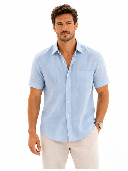 Azure Bay Linen Shirt