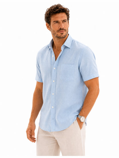 Azure Bay Linen Shirt