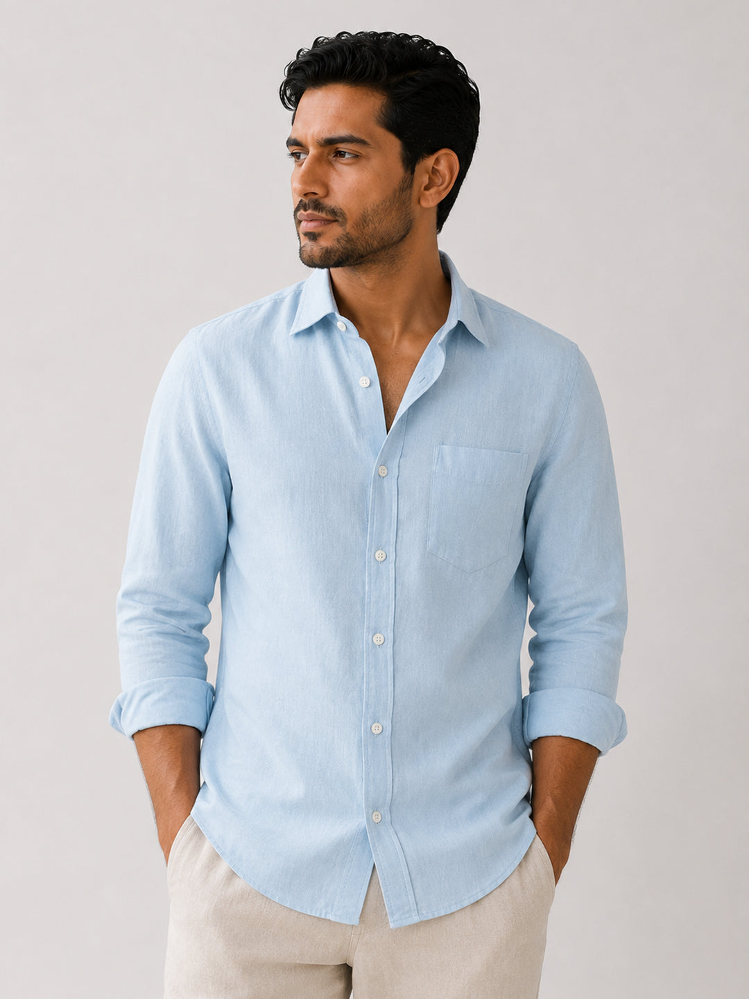 Azure Bay Linen Shirt