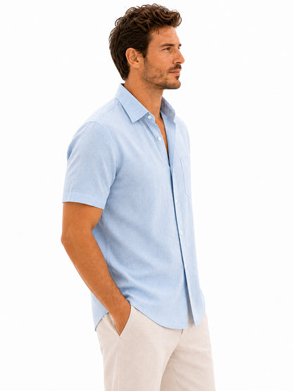 Azure Bay Linen Shirt