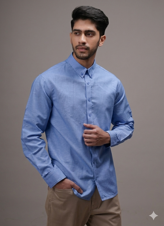 Coastal Denim Linen Shirt