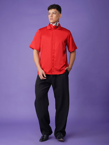 BONDED LUXE – Premium Soft Satin Party Shirt