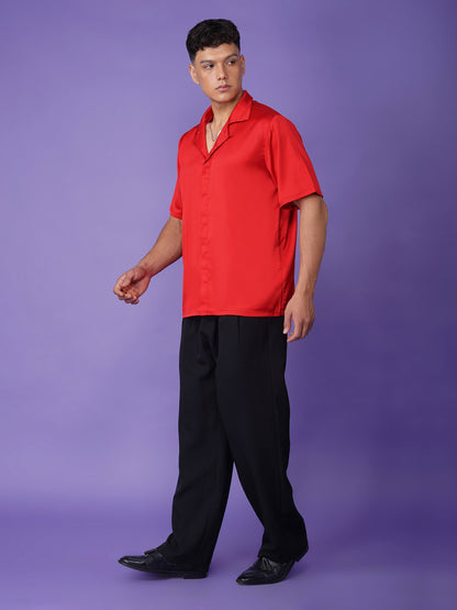 BONDED LUXE – Premium Soft Satin Party Shirt