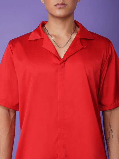 BONDED LUXE – Premium Soft Satin Party Shirt