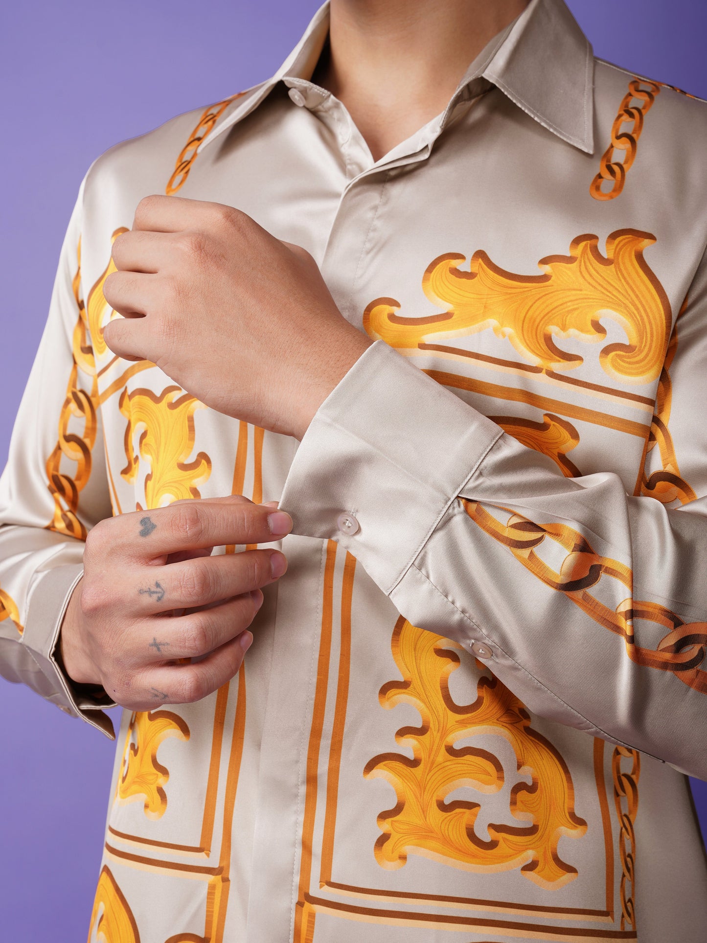 CHAIN REACTION – Premium Soft Satin Party Shirt