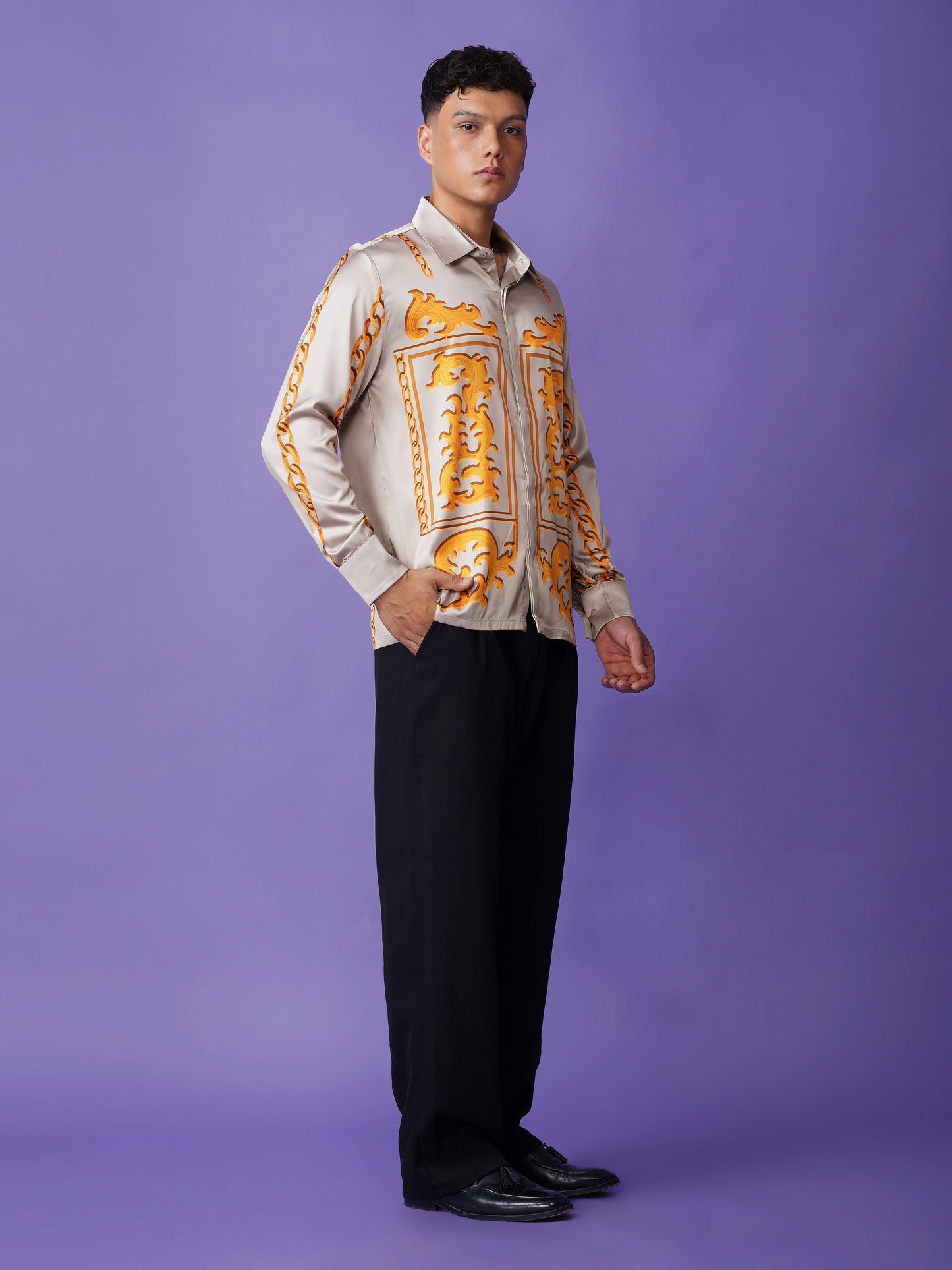 CHAIN REACTION – Premium Soft Satin Party Shirt